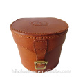 Tourbon New High Quality Leather Fly Fishing Reel Case Pouch Brown Fishing Storage Bags